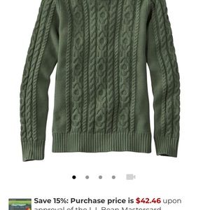 LL Bean. Plus-size Women's Double L® Mixed-Cable Sweater, Crewneck